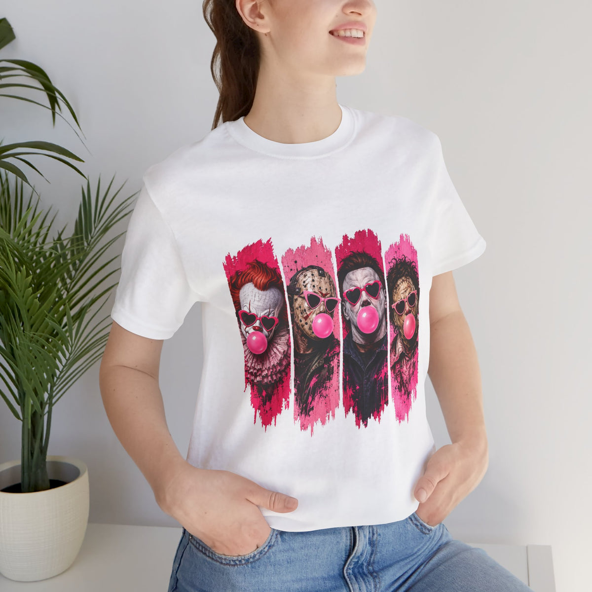Clown Crew Bubblegum Graphic Tee — Retro Horror Pop Art T-Shirt