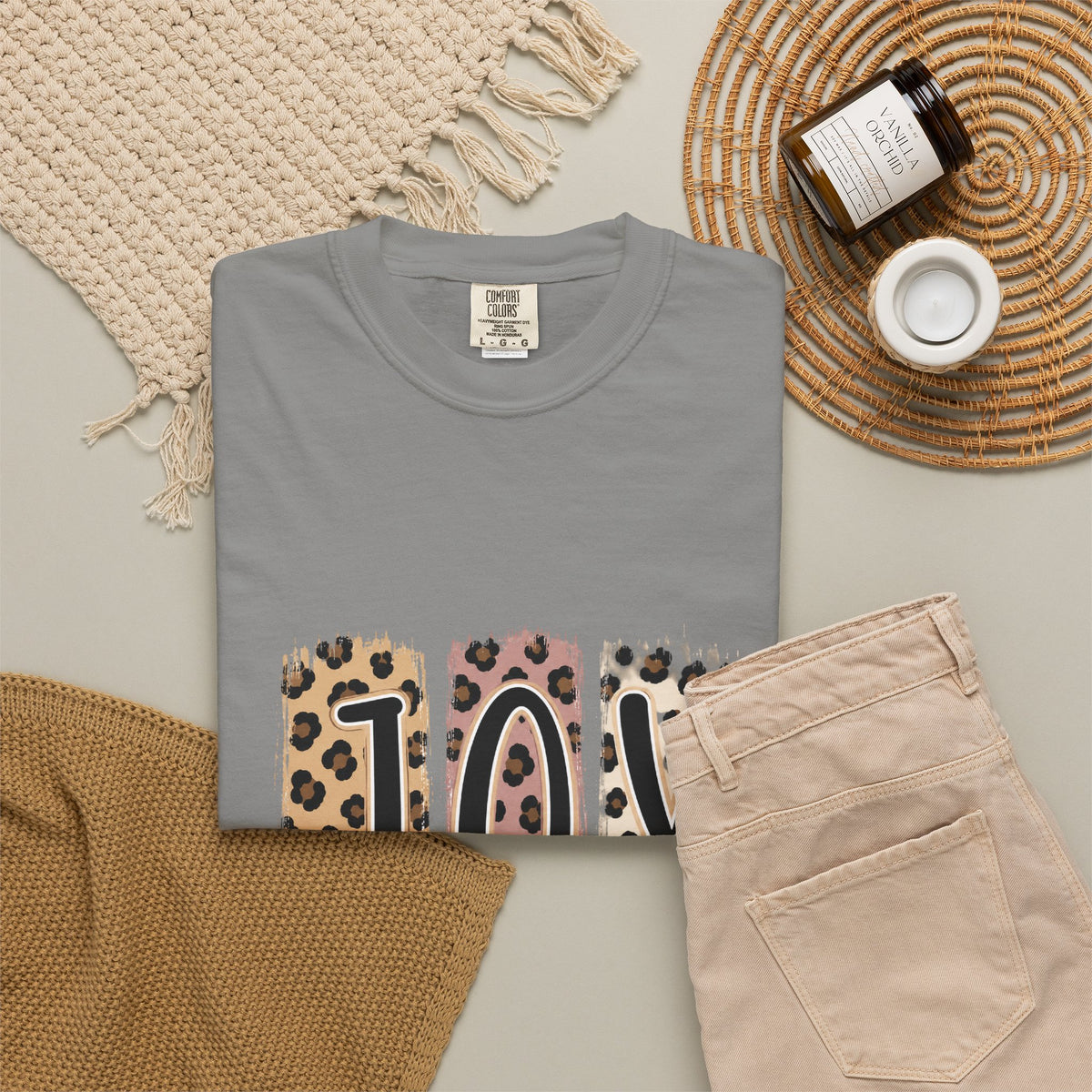 JOY Leopard Print T‑Shirt — John 16:22 Christian Faith Tee