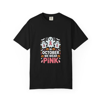 October We Wear Pink T-Shirt — Breast Cancer Awarenes