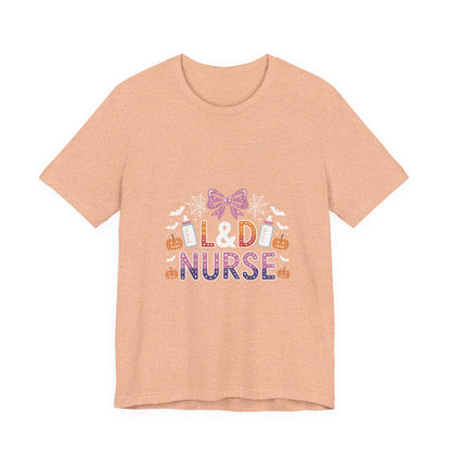 Halloween L D Nurse Tee — Cute Candy & Pumpkin Medical Shirt