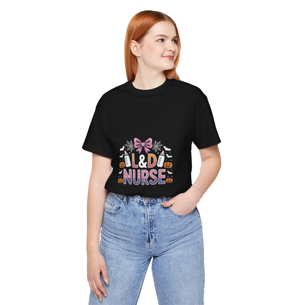Halloween L D Nurse Tee — Cute Candy & Pumpkin Medical Shirt