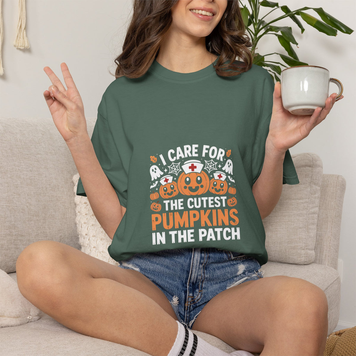 Cute Pumpkin Patch Nurse Tee