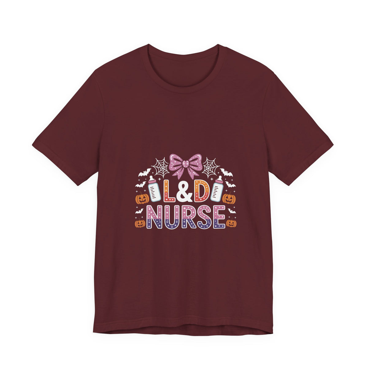 Halloween L D Nurse Tee — Cute Candy & Pumpkin Medical Shirt