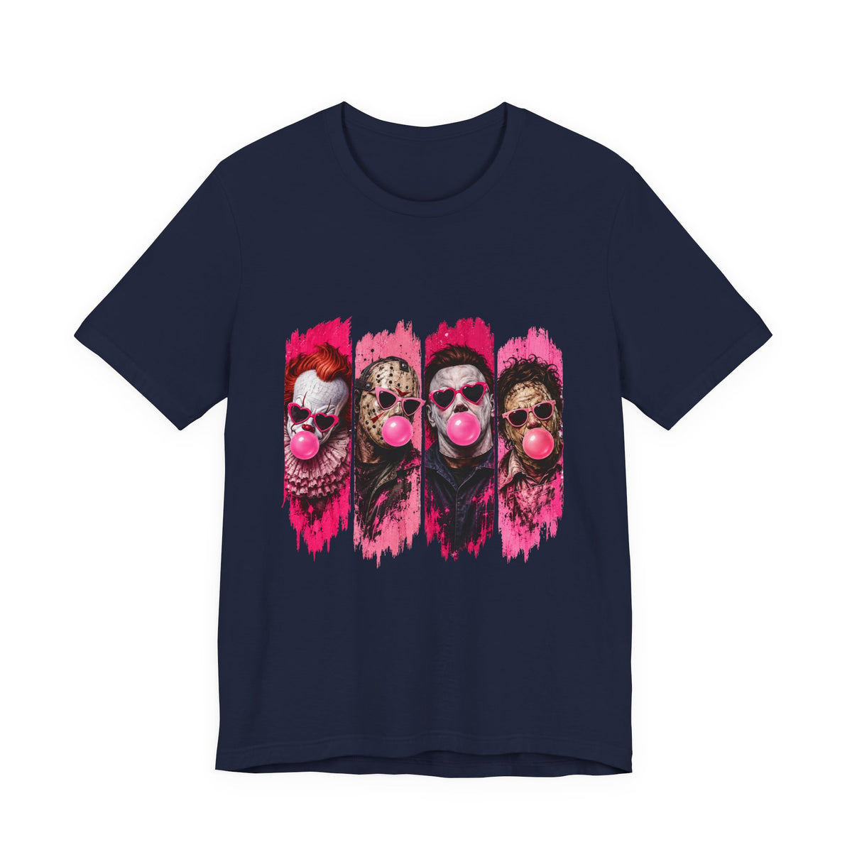 Clown Crew Bubblegum Graphic Tee — Retro Horror Pop Art T-Shirt