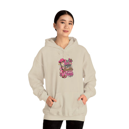 Dolly Vibes Hoodie — Pink Western Guitar Floral