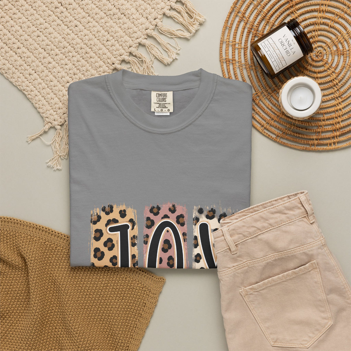 JOY Leopard Print T‑Shirt — John 16:22 Christian Faith Tee