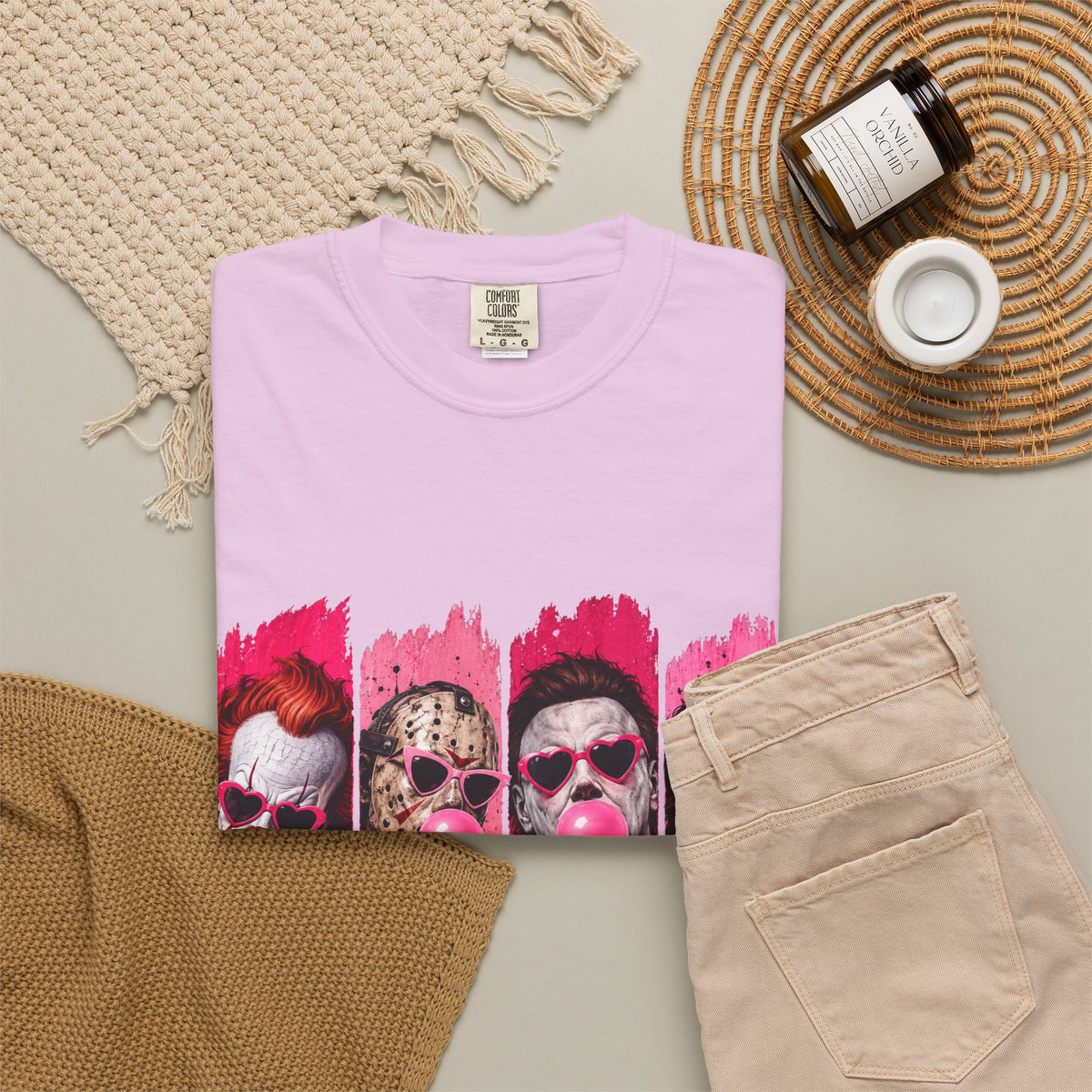 Creepy Clowns Bubblegum Graphic T-Shirt