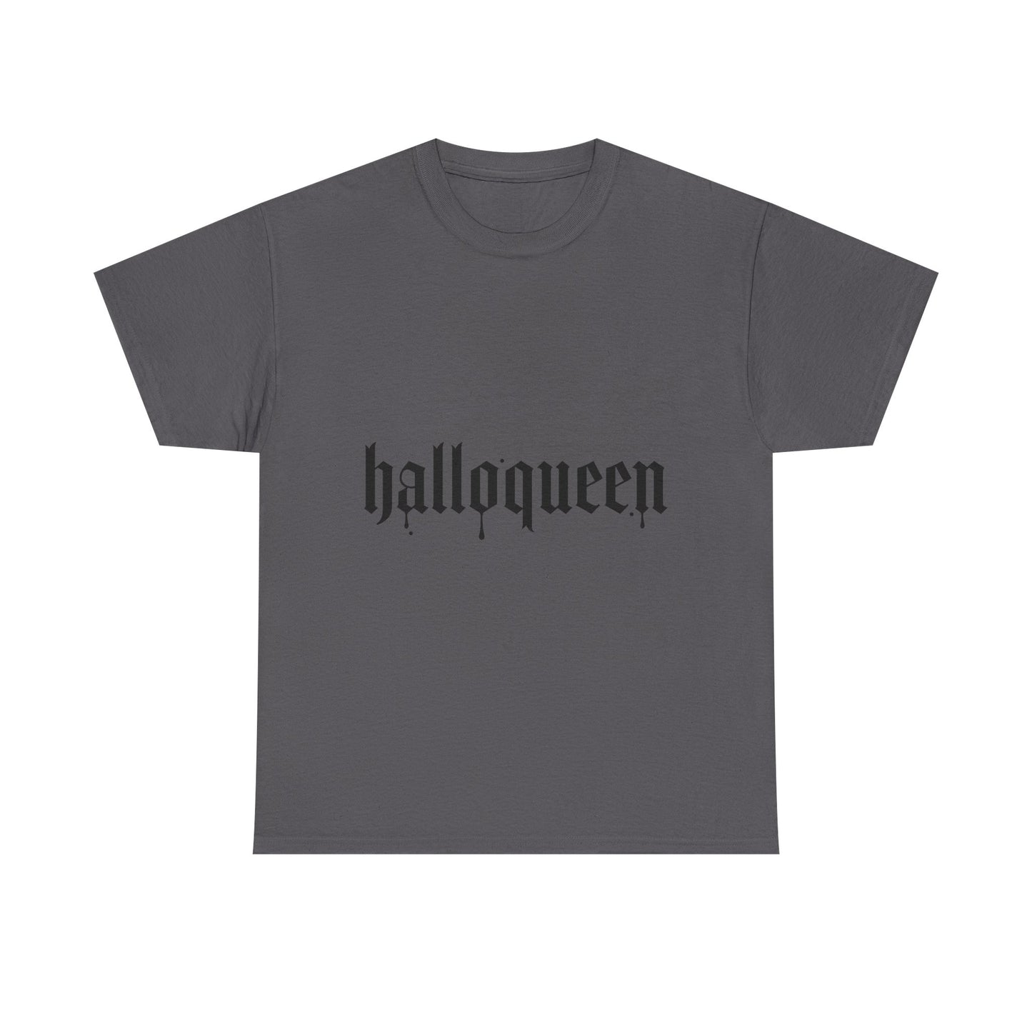 Halloqueen Tee — Halloween Graphic Orange Shirt