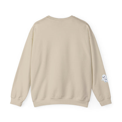 Crewneck Sweatshirt — "It's Fun to Believe in Ghosts, Aliens, Magic & Yourself" Cute Daisy & Ghost Graphic