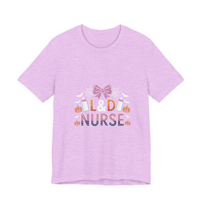 Halloween L D Nurse Tee — Cute Candy & Pumpkin Medical Shirt