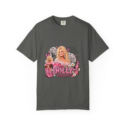Dolly Parton Graphic T-Shirt — Vintage Pink Collage Tee