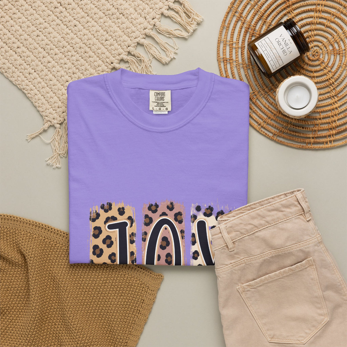 JOY Leopard Print T‑Shirt — John 16:22 Christian Faith Tee