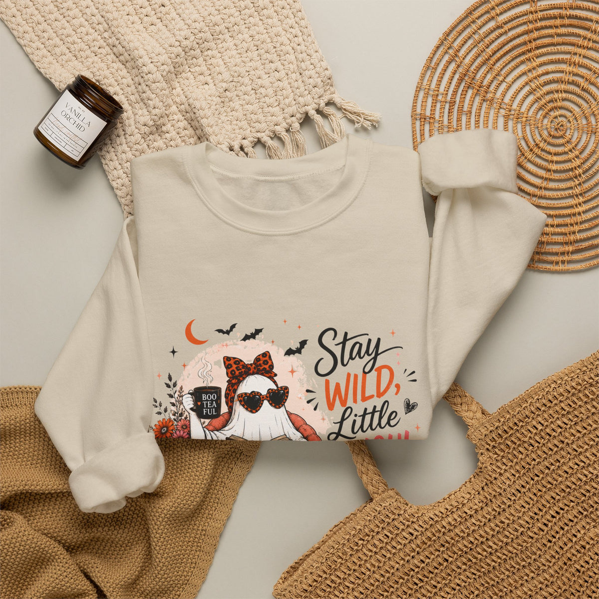 Wild Ghoul Sweatshirt — Cute Ghost Sloth Halloween Crewneck