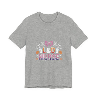 Halloween L D Nurse Tee — Cute Candy & Pumpkin Medical Shirt