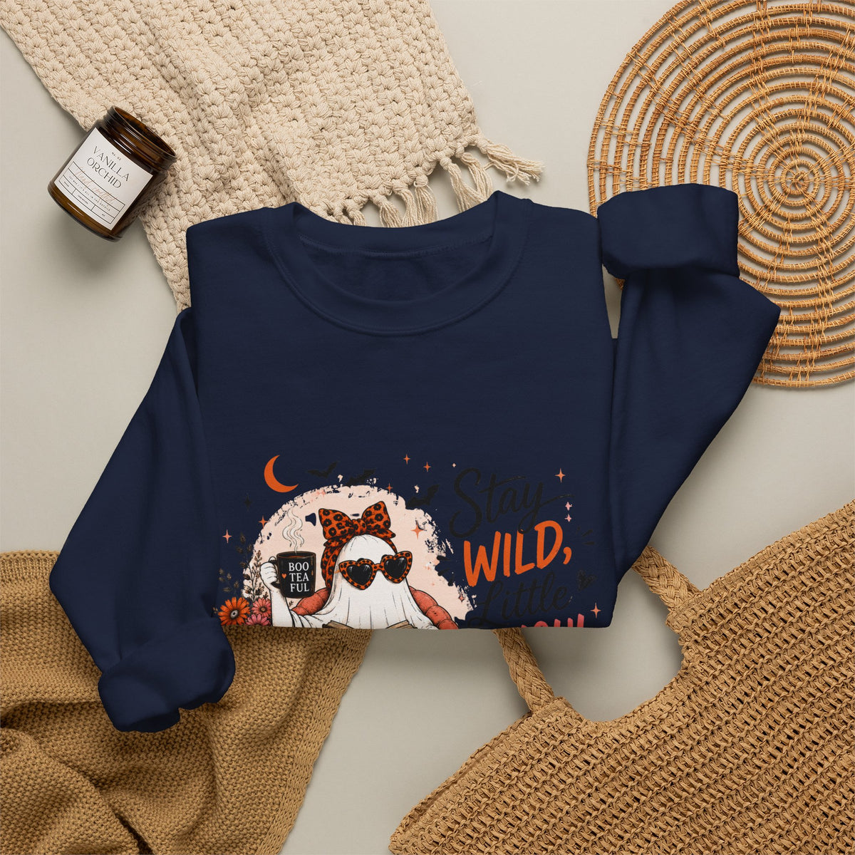 Wild Ghoul Sweatshirt — Cute Ghost Sloth Halloween Crewneck