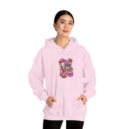 Dolly Vibes Hoodie — Pink Western Guitar Floral