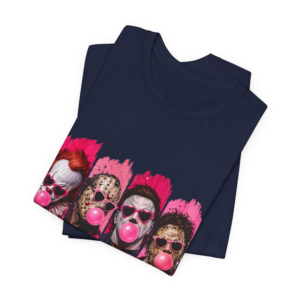 Clown Crew Bubblegum Graphic Tee — Retro Horror Pop Art T-Shirt