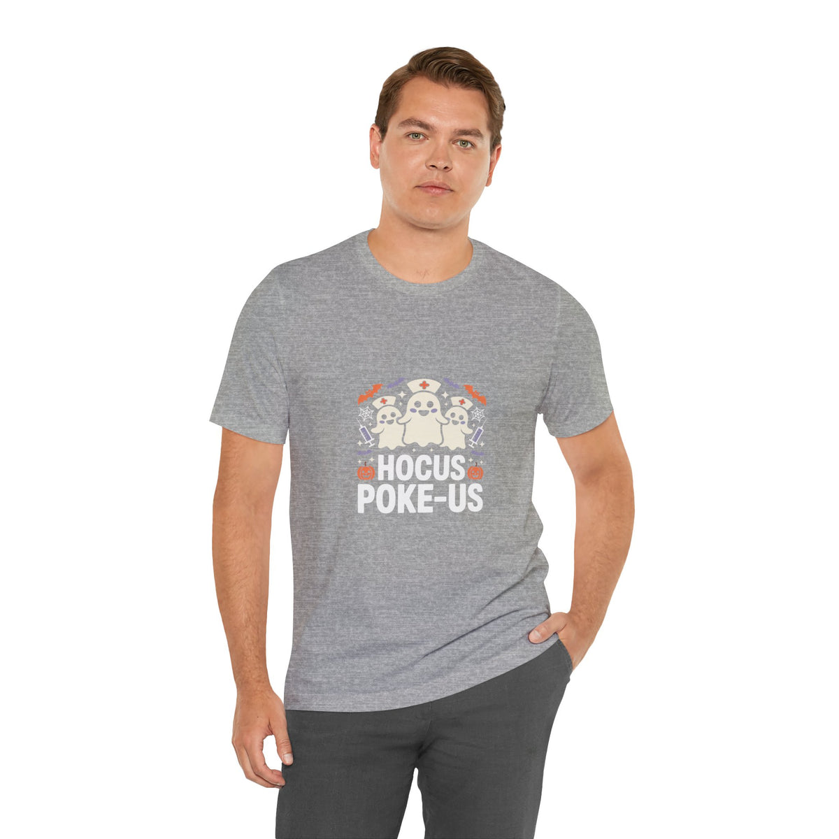 Hocus-POKE-USTee — Pumpkin & Bats T-Shirt