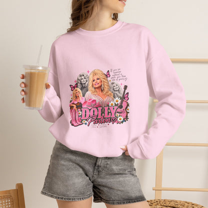 Dolly Sweatshirt — Pink Retro Collage