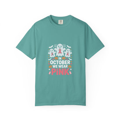 October We Wear Pink T-Shirt — Breast Cancer Awarenes
