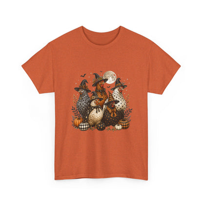 Halloween Chickens-Vintage Moon & Pumpkins
