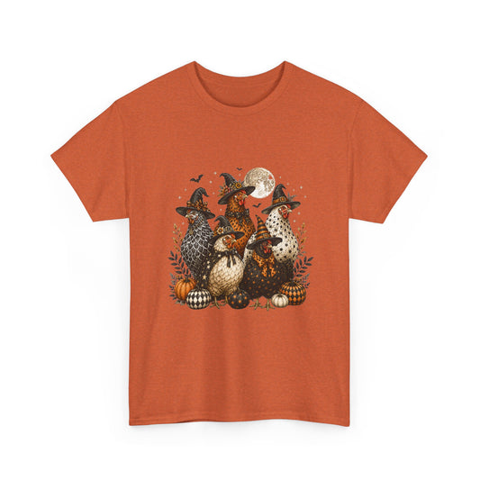 Halloween Chickens-Vintage Moon & Pumpkins