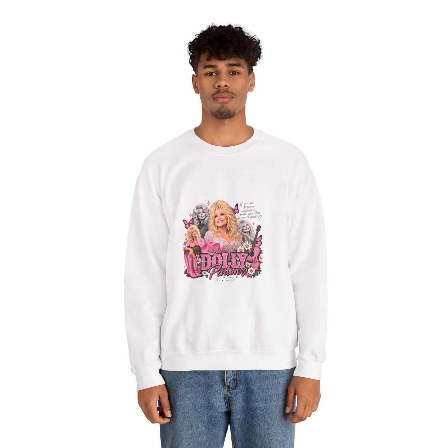 Dolly Sweatshirt — Pink Retro Collage