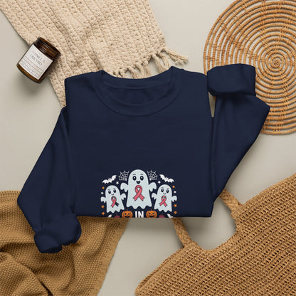 Breast Cancer Awareness Crewneck Sweatshirt — 'Think Pink' Ribbon Design