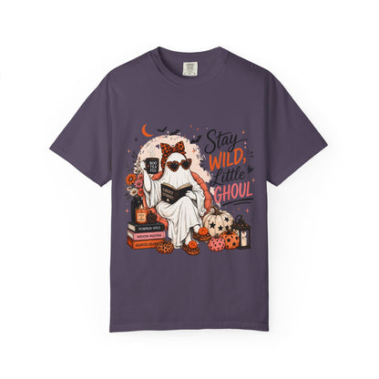 Stay Wild Little Ghoul T-Shirt — Cute Halloween Ghost Reading Design